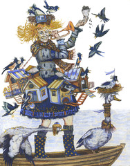 Весенние скворечники . Из серии Сбежавшие предметы